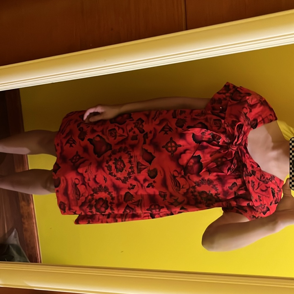 Vintage hawaiian red dress - Picture 5 of 5
